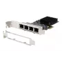 EXSYS EX-6083 tarjeta de red PCIe x4 Gigabit Ethernet 4 puertos Low-Profile