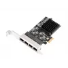 EXSYS EX-6083 tarjeta de red PCIe x4 Gigabit Ethernet 4 puertos Low-Profile