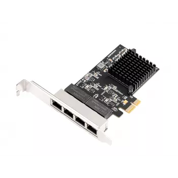 EXSYS EX-6083 tarjeta de red PCIe x4 Gigabit Ethernet 4 puertos Low-Profile