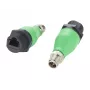 EXSYS EX-49544 adaptador industrial Ethernet de conector macho M12 X-Code de 8 pines a conector hembra RJ45 IP67, 10 Gbps