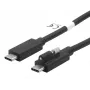 EXSYS EX-K1595V-2.0 cable USB-C a USB-C, 2 m, negro, cierre de rosca