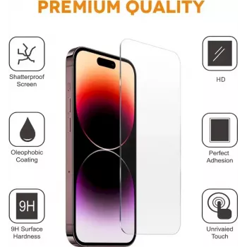 CYOO Pro protector de pantalla para Apple iPhone 15 Pro Max (CY123299) – cristal templado, 9H, HD Clear