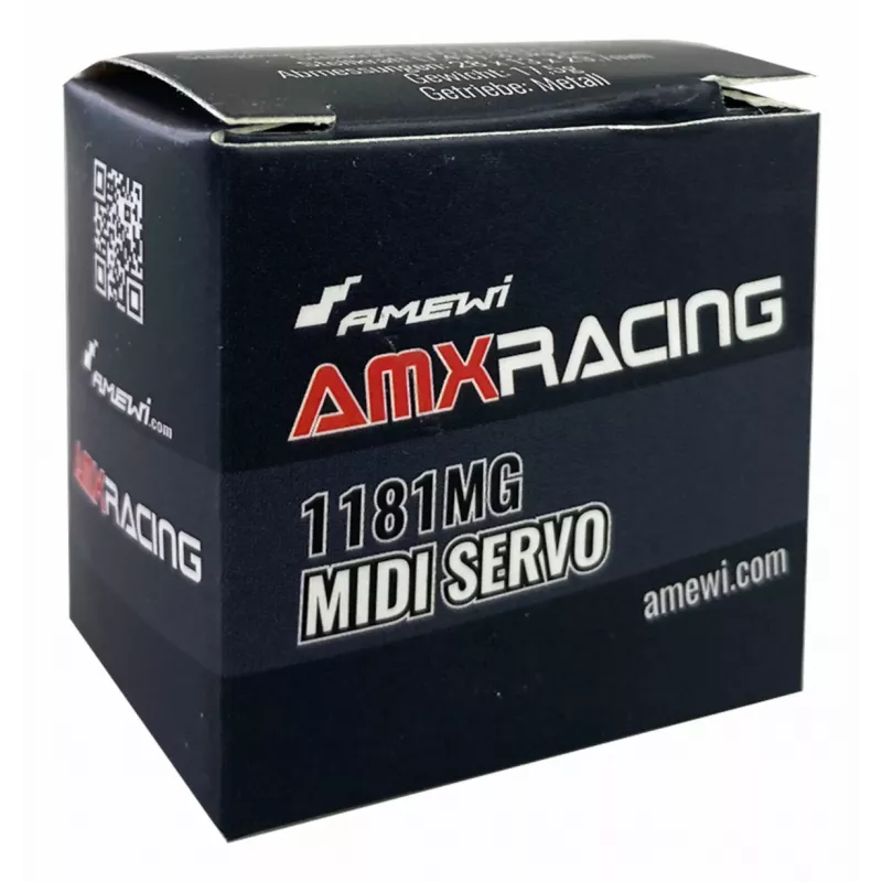 Amewi micro servo AMXRacing 1181MG servo analógico Midi con engranajes metálicos (28445)