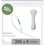 Quadrios 25CA713 brida desmontable 300 x 8 mm blanco estabilizada UV pack de 50