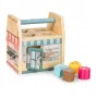 Gerardo's Toys Casa de actividades de madera con cerraduras para niños pequeños a partir de 18 meses