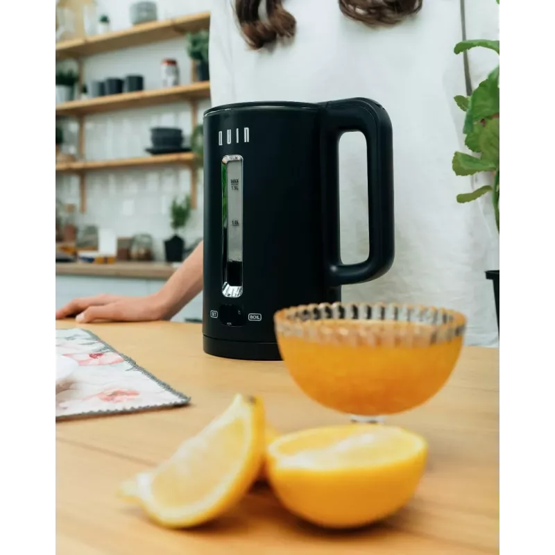 QUIN KTL-202 Hervidor eléctrico, 1,5 L, negro