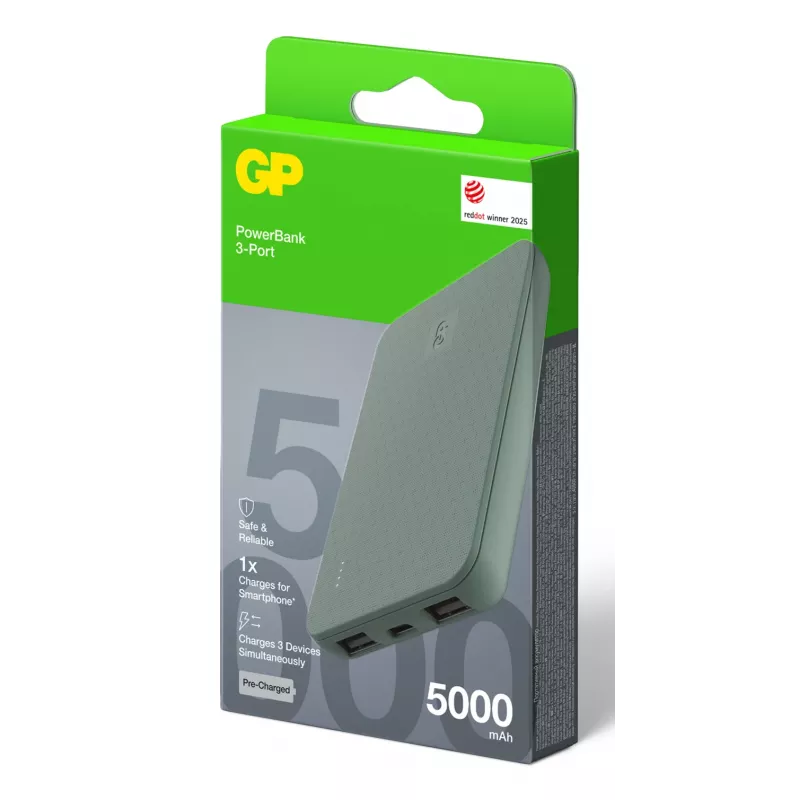 GP PowerBank B+ Series 5000 mAh verde musgo (GPPBB05BGYBSR523)