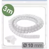 Quadrios 25CA743 funda trenzada expandible, PET, Blanco, 3 m, 10 mm máx. de haz