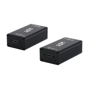 EXSYS EX-1502HMVS Adaptador industrial USB-C 3.2 Gen 1 a USB-A de 1 puerto con protección contra sobretensión ESD de 15KV, montaje en carril DIN, 9-48V DC