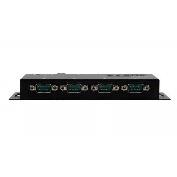 EXSYS EX-6164 Servidor de dispositivos serie RS-232 de 4 puertos, Ethernet a serie, metal, 10/100 Mbps, COM virtual