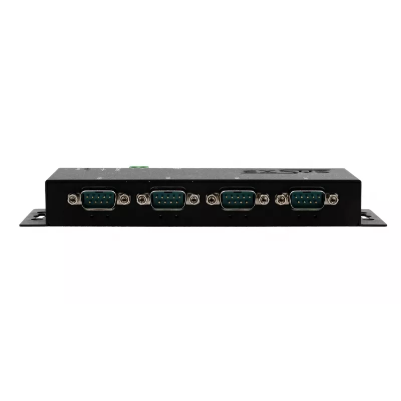 EXSYS EX-6164 Servidor de dispositivos serie RS-232 de 4 puertos, Ethernet a serie, metal, 10/100 Mbps, COM virtual