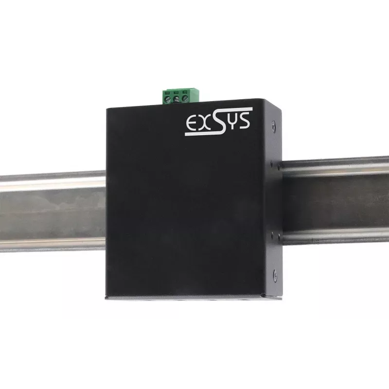 EXSYS EX-12274HMS Hub industrial metálico USB 3.2 Gen 2x1 de 4 puertos, 10Gbps, 15KV ESD, montaje en pared/carril DIN