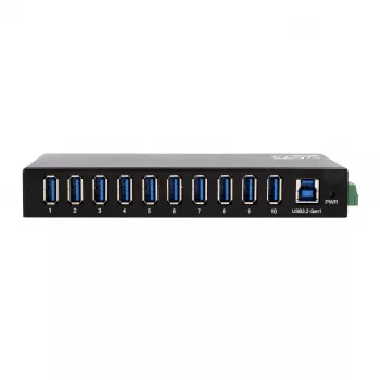 EXSYS EX-11290HMS Hub USB 3.2 Gen 1 de 10 puertos con fuente de alimentación 12V/5A