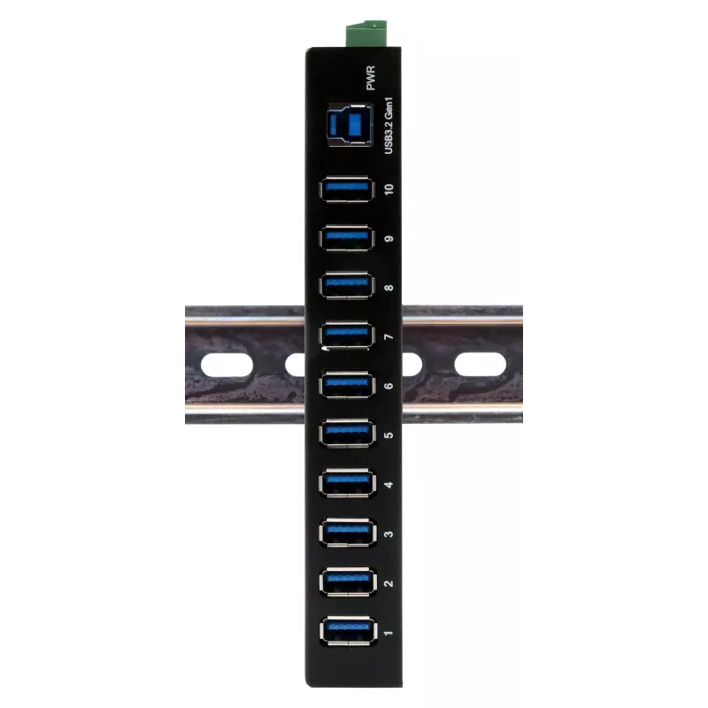 EXSYS EX-11290HMS Hub USB 3.2 Gen 1 de 10 puertos con fuente de alimentación 12V/5A