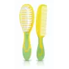 Set de cepillo y peine para bebé Kidsme – cerdas suaves, sin BPA, ergonómico, blanco/gris