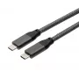 EXSYS EX-K1596-1.0 Cable USB-C a USB-C, USB 3.2 Gen 2x2, 20 Gbps, 100W PD, trenzado gris, 1,0m