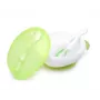 Kidsme Cuenco con ventosa con tapa y cuchara térmica, verde lima, 9m+