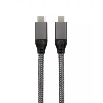 EXSYS Cable USB 3.2 Gen 2x2 USB-C, 20 Gbit/s, 5A, 100W, trenzado gris, 3,0m EX-K1596-3.0