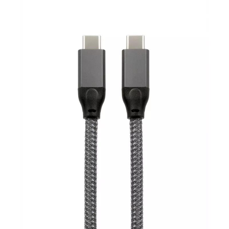 EXSYS Cable USB 3.2 Gen 2x2 USB-C, 20 Gbit/s, 5A, 100W, trenzado gris, 3,0m EX-K1596-3.0