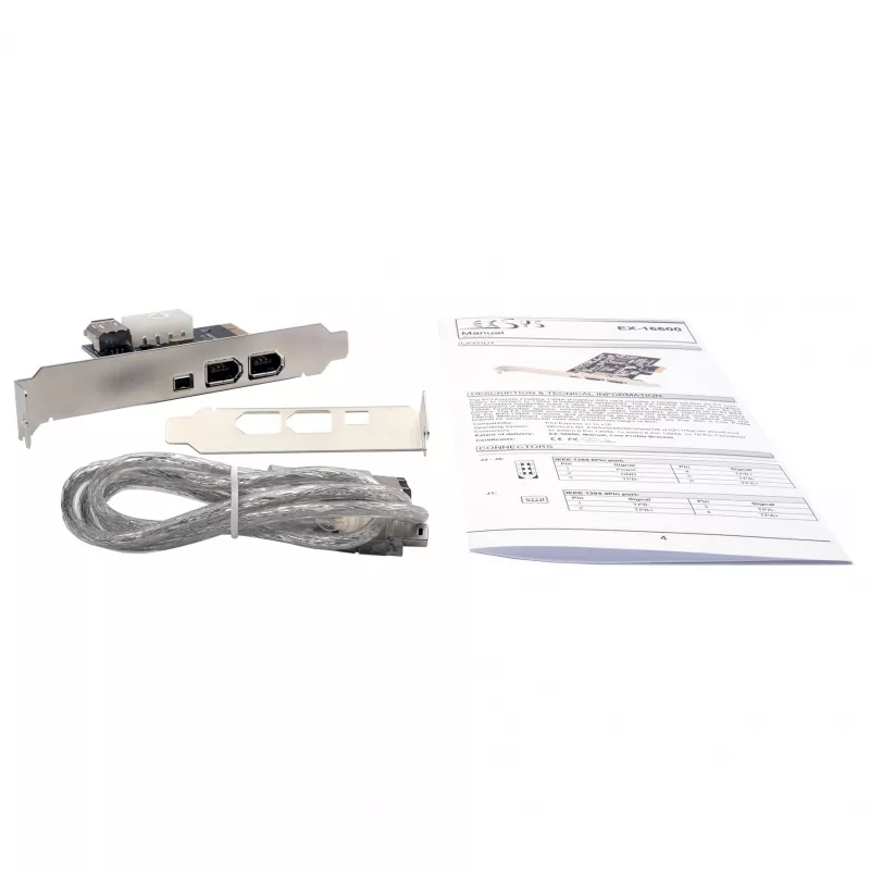 EXSYS EX-16600 Tarjeta PCI Express FireWire 1394a con 3+1 puertos (VIA)