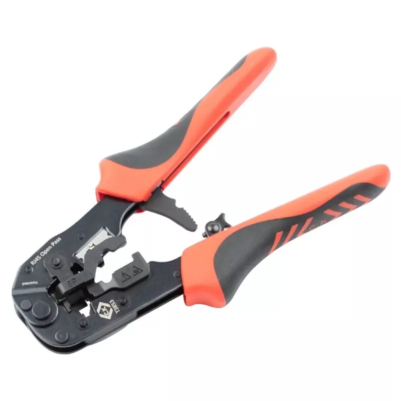 C.K Tools T3853 Alicate de crimpar para conectores modulares RJ11 RJ12 RJ45