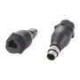 EXSYS EX-49504 M12 codificación A de 8 pines conector macho a conector hembra RJ45 Adaptador Ethernet industrial, IP67