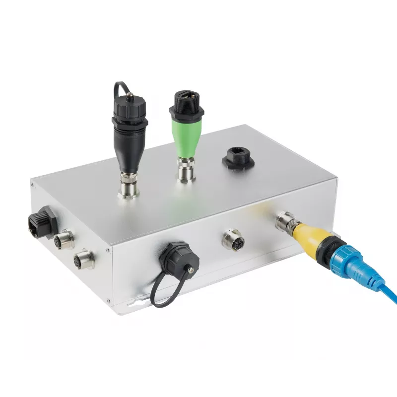 EXSYS EX-49504 M12 codificación A de 8 pines conector macho a conector hembra RJ45 Adaptador Ethernet industrial, IP67