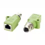 EXSYS M12 codificación X de 8 pines conector hembra a conector hembra RJ45 Adaptador, 10Gbps, IP67, latón niquelado EX-49541