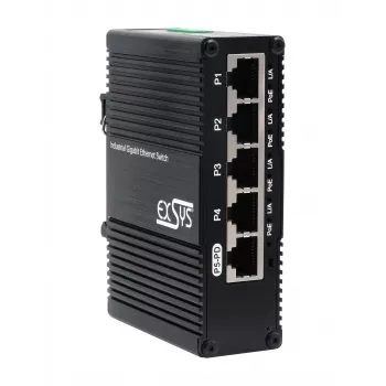 EXSYS Mini Switch Ethernet PoE Pass-Through de 5 puertos - 5x10/100/1000Tx (EX-62020POE-P)