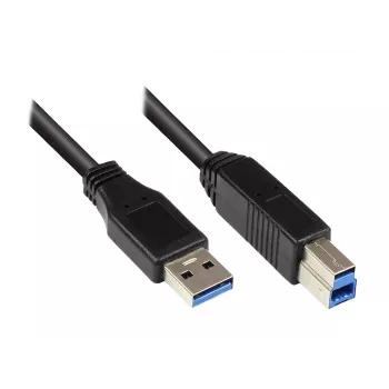 EXSYS Cable USB 3.0 conector macho Type-A a conector macho Type-B 1,0 m negro EX-K1503