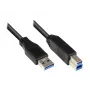 EXSYS Cable USB 3.0 conector macho Type-A a conector macho Type-B 1,0 m negro EX-K1503