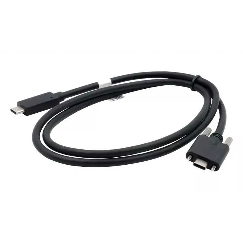 EXSYS Cable USB 3.2 Gen 2x1 C-C con tornillos moleteados, 1m, negro (EX-K1591V-1.0)