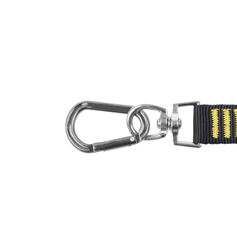 C.K Tools T8007 Cable de seguridad para herramientas con anilla D y giratorio, lazo ajustable, carga máx. 5 kg, 1,2 m, negro/amarillo