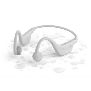 Philips TAK4607GY/00 auriculares inalámbricos open-ear para niños, conducción ósea, IPX5, blanco