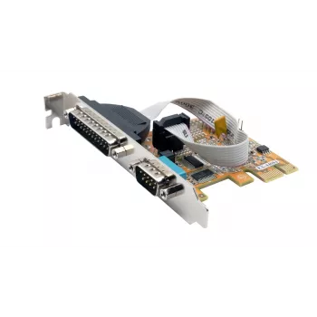 EXSYS EX-44083 Tarjeta serie PCIe 2 puertos RS-232, ASIX AX99100, DB9, Low Profile
