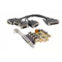 EXSYS EX-44354 Tarjeta serie PCIe 4 puertos RS-232 con soporte Low-Profile, chipset FTDI