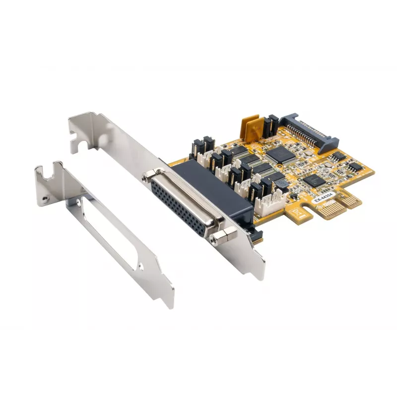 EXSYS EX-44354 Tarjeta serie PCIe 4 puertos RS-232 con soporte Low-Profile, chipset FTDI