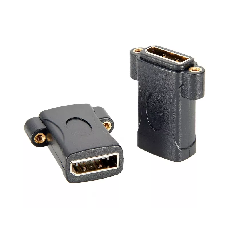 EXSYS EX-49304 Adaptador DisplayPort hembra a hembra para montaje en panel, atornillable, 8K 60Hz