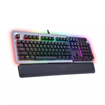 Thermaltake Argent K5 Teclado mecánico gaming - Cherry MX Speed Silver, RGB, distribución alemana