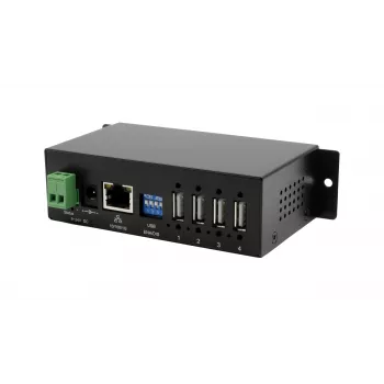 EXSYS EX-6003HMVS-POE-ON Servidor USB 2.0 de 4 puertos sobre Gigabit Ethernet con PoE, protección ESD 15KV