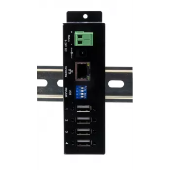 EXSYS EX-6003HMVS-POE-ON Servidor USB 2.0 de 4 puertos sobre Gigabit Ethernet con PoE, protección ESD 15KV