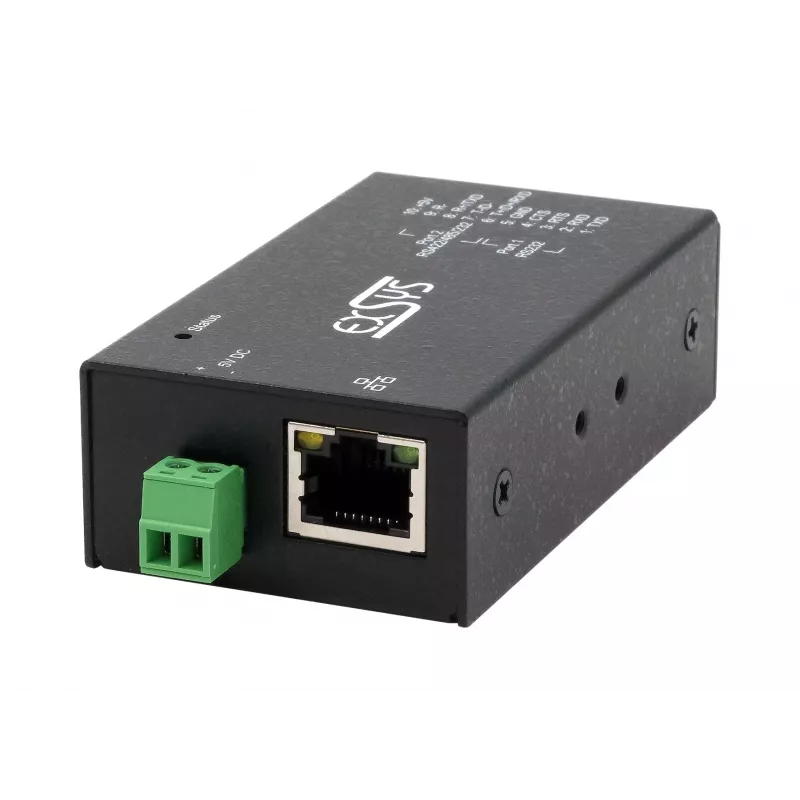 EXSYS EX-6131-2 Servidor de dispositivo industrial Ethernet a serie, RS-232/422/485, montaje en carril DIN y pared