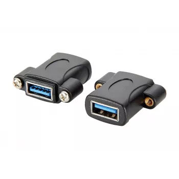 EXSYS EX-49301 Adaptador de empotrar USB 3.2 Gen 1, conector hembra USB-A a conector hembra USB-A, 5Gbps, Negro
