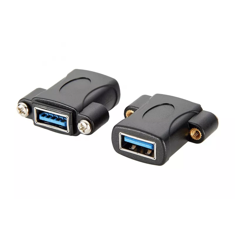 EXSYS EX-49301 Adaptador de empotrar USB 3.2 Gen 1, conector hembra USB-A a conector hembra USB-A, 5Gbps, Negro