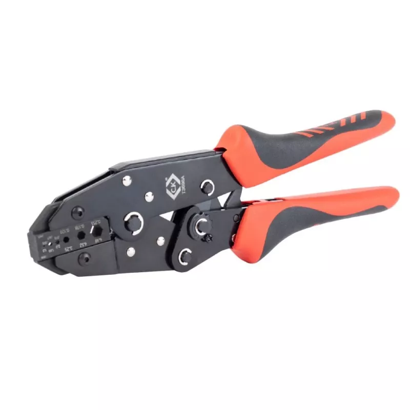 C.K Tools T3698A Alicates de crimpar con trinquete para conectores coaxiales BNC y TNC