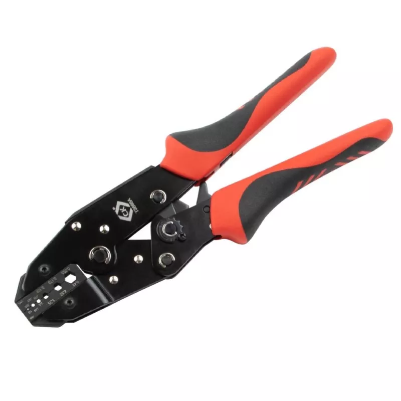 C.K Tools T3698A Alicates de crimpar con trinquete para conectores coaxiales BNC y TNC