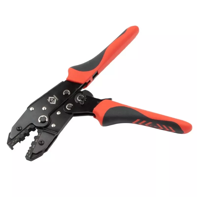 C.K Tools T3698A Alicates de crimpar con trinquete para conectores coaxiales BNC y TNC