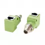 EXSYS M12 X-codificado 8 polos conector macho a conector hembra RJ45 90° Adaptador Ethernet industrial, 10Gbps, IP67, blindado EX-49542