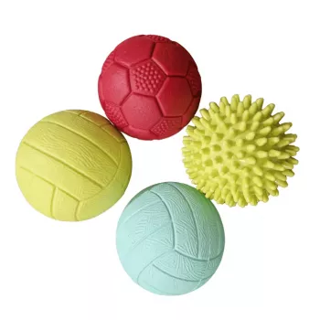Gerardo's Toys GT7710 Set de pelotas de masaje y sensoriales para bebé, 4 uds., texturas y colores variados, a partir de 6 meses