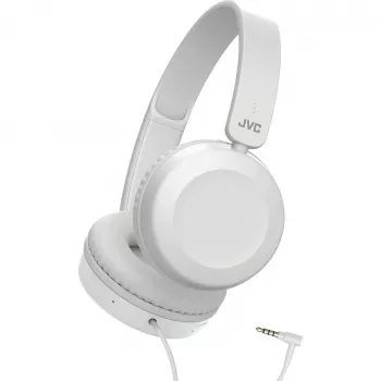 JVC Auriculares in-ear con cable y micrófono, blanco
